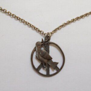 Vintage 1970's Dove Peace Necklace